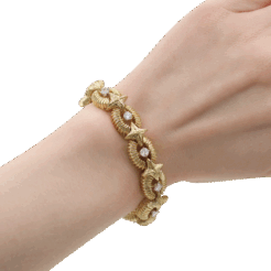 "Golden Stars" Vintage Diamond Bracelet