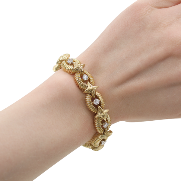 "Golden Stars" Vintage Diamond Bracelet