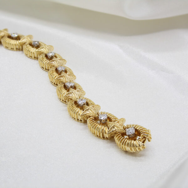 "Golden Stars" Vintage Diamond Bracelet - Image 2