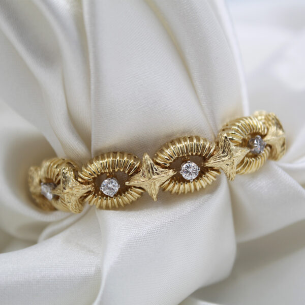 "Golden Stars" Vintage Diamond Bracelet - Image 3