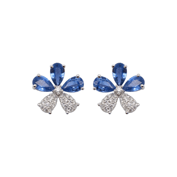 "Geranium" Estate Sapphire Earrings