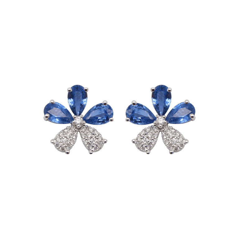 "Geranium" Estate Sapphire Earrings