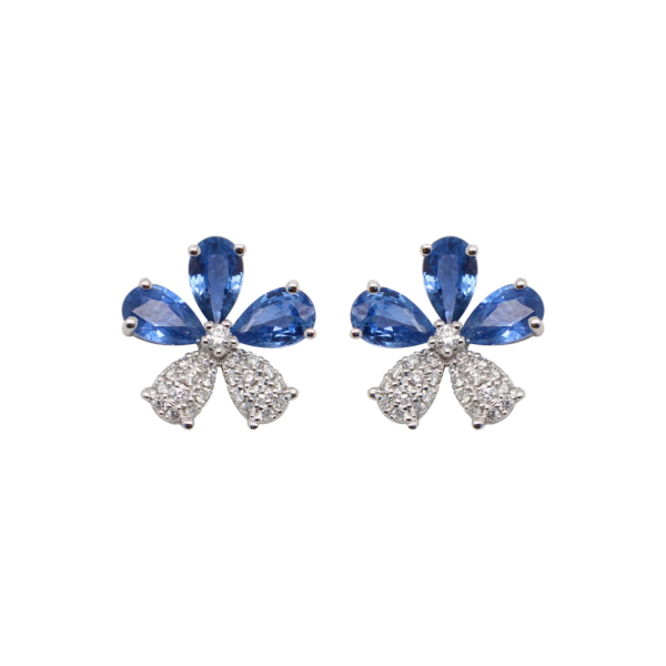 "Geranium" Estate Sapphire Earrings