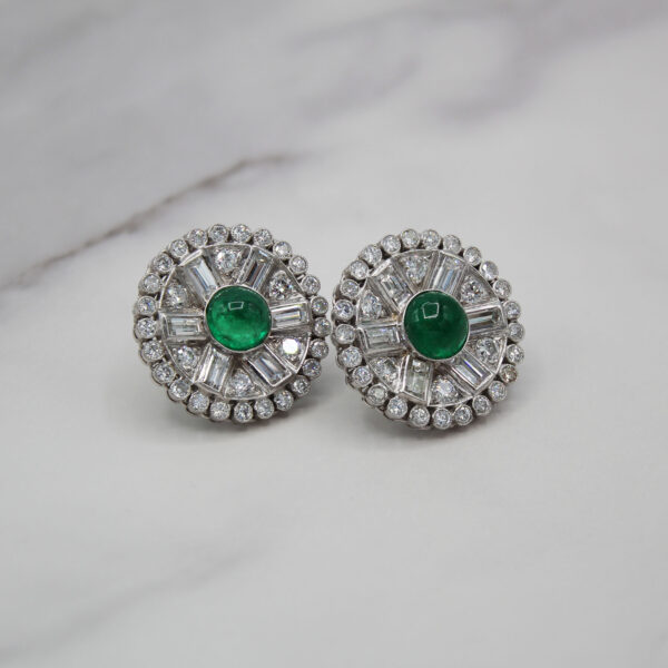 "Captivating" Antique Emerald Earrings - Image 2