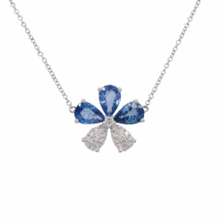 "Geranium" Estate Sapphire Pendant