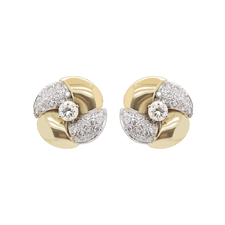"Blossom" Vintage Diamond Earrings