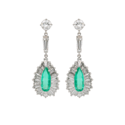 "Verdant" Vintage Emerald Earrings