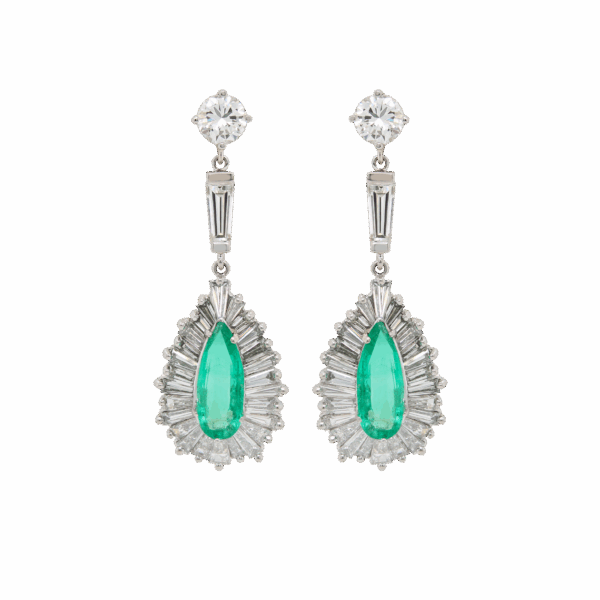 "Verdant" Vintage Emerald Earrings