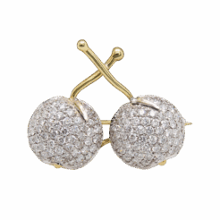 "Diamond Cherries" Vintage Pin