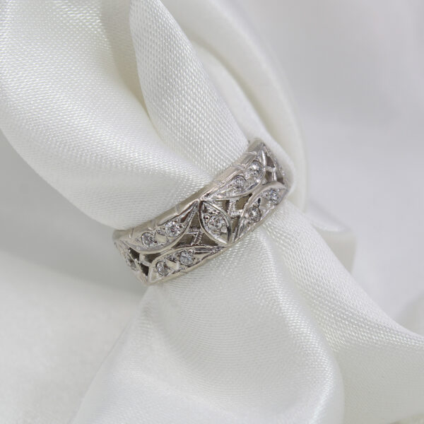 "Forever Filigree" Vintage Diamond Band - Image 2