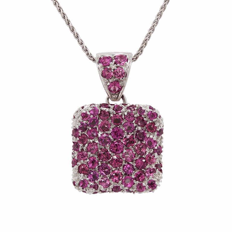 "Fuchsia" Estate Pink Tourmaline Pendant