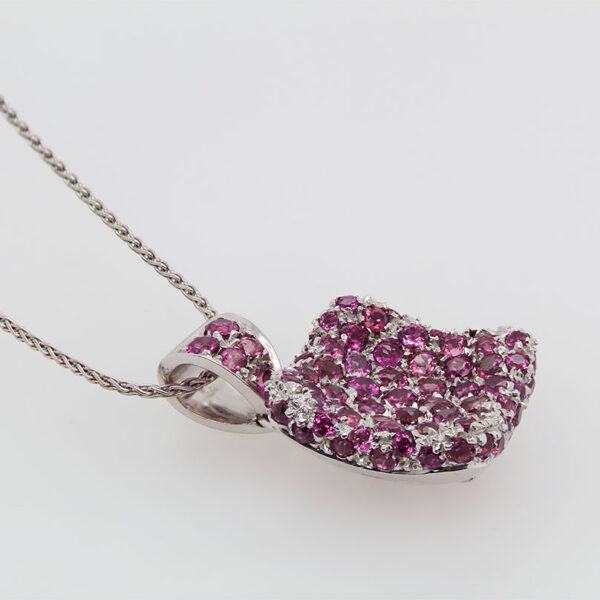 "Fuchsia" Estate Pink Tourmaline Pendant - Image 2
