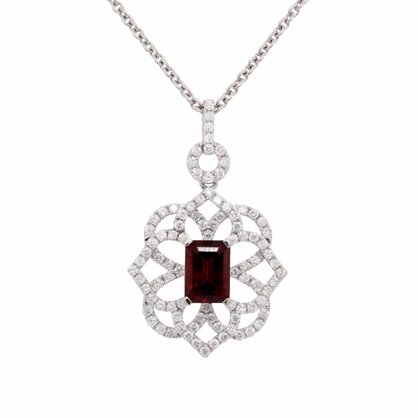 "Cabernet" Estate Garnet Pendant