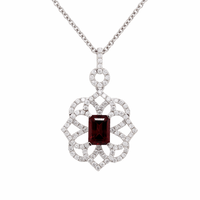 "Cabernet" Estate Garnet Pendant