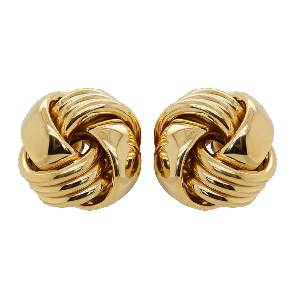 "Golden Knots" Vintage 18kt Gold Earrings