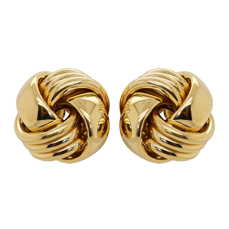 "Golden Knots" Vintage 18kt Gold Earrings