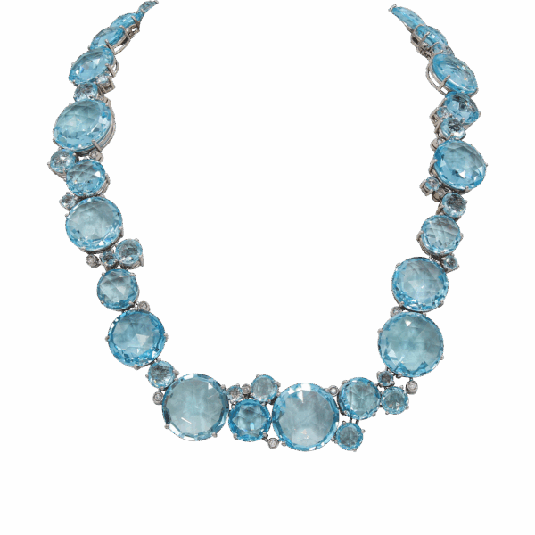 "Heavenly Hues" Estate Blue Topaz Necklace