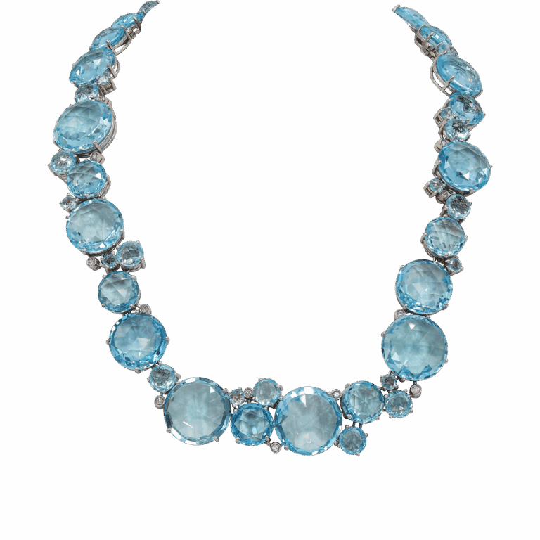 "Heavenly Hues" Estate Blue Topaz Necklace