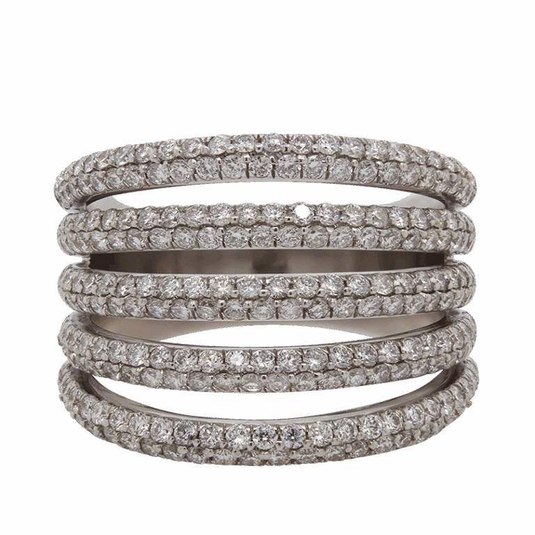 "Diamond Stack" Estate Diamond Ring