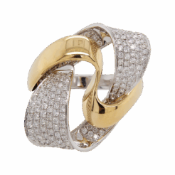 "Golden Wave" Estate Diamond Ring