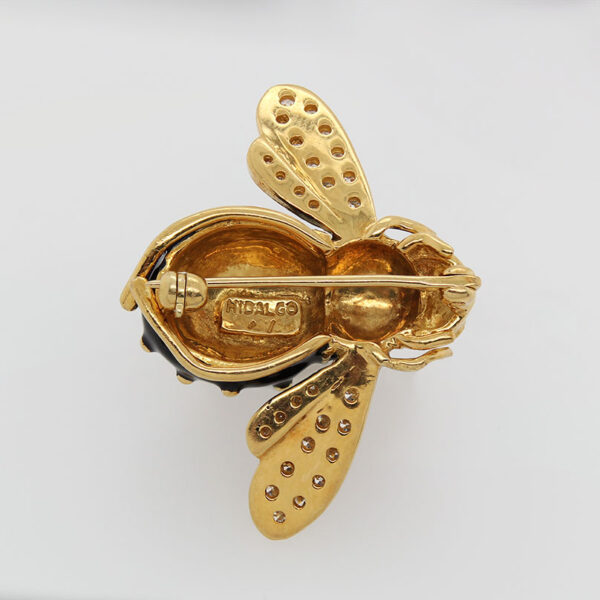 "Bumble Bee" HIDALGO Enamel Diamond Pin - Image 3