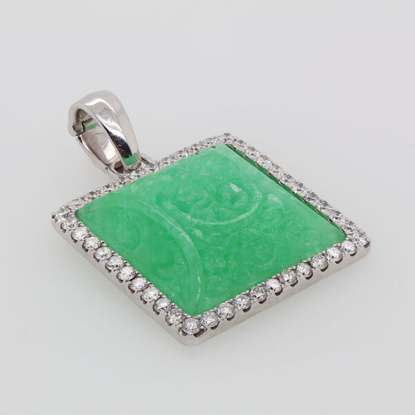 "Curious Carvings" Antique Jade Pendant - Image 2