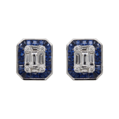 "Era Echoes" Art Deco Sapphire Earrings