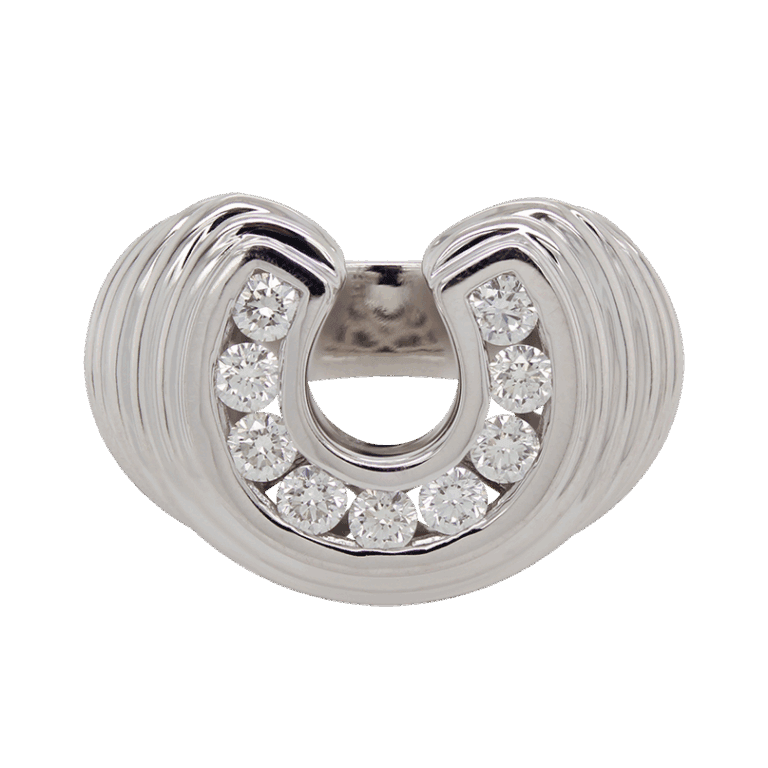 "Lucky Horseshoe" Estate Diamond Ring