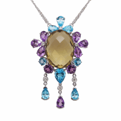 DABAKAROV Smoky Topaz Multistone Pendant