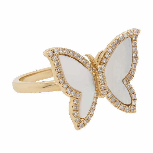 DABAKAROV Mother of Pearl Butterfly Ring