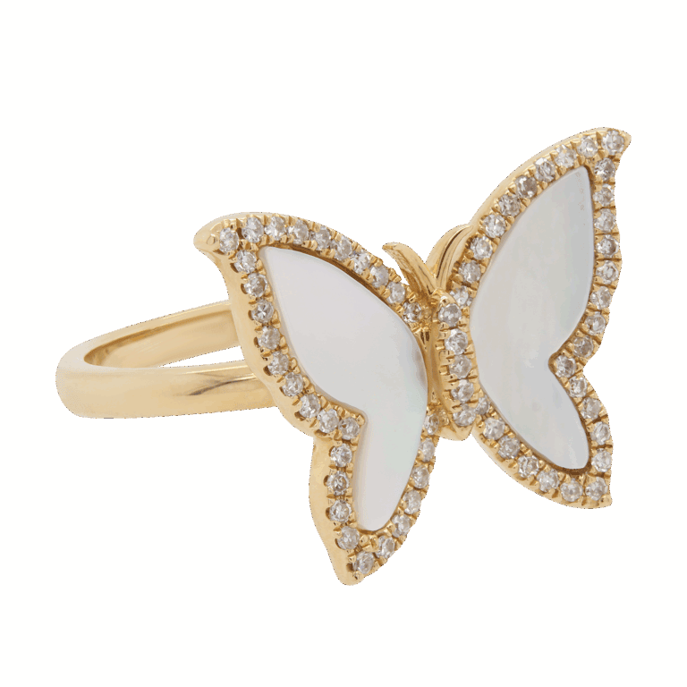 DABAKAROV Mother of Pearl Butterfly Ring
