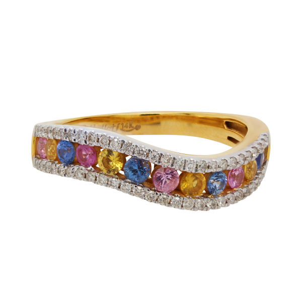 KALLATI Multicolored Sapphire Band