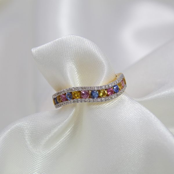 KALLATI Multicolored Sapphire Band - Image 2