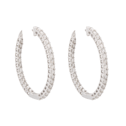 "Astonishing" Diamond Hoop Earrings