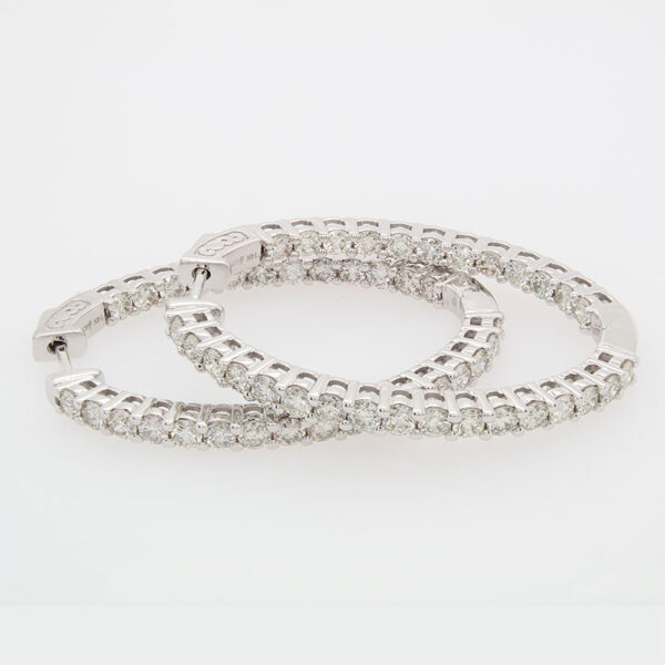 "Astonishing" Diamond Hoop Earrings - Image 2