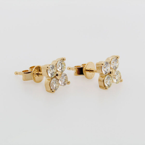 "Quartet" Diamond Earrings - Image 2