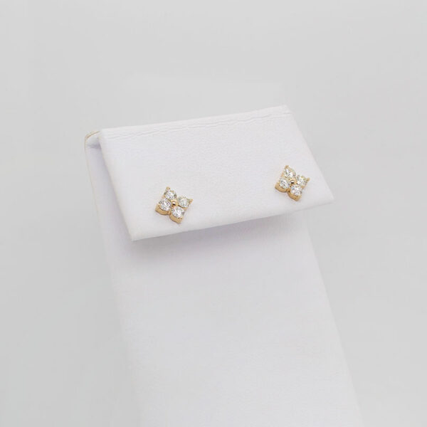 "Quartet" Diamond Earrings - Image 3