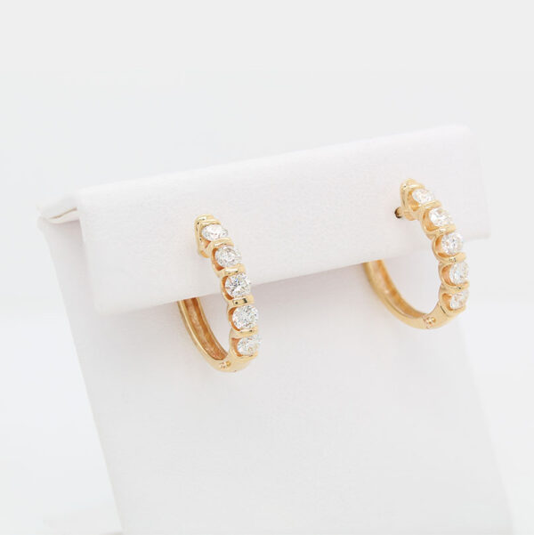 "Sparkling Embrace" Diamond Earrings - Image 2