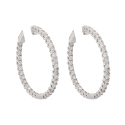 "Astounding" Diamond Hoop Earrings