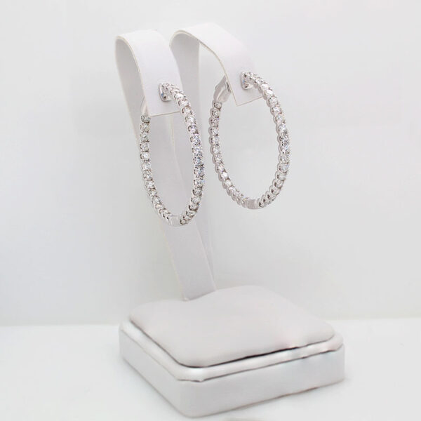 "Astounding" Diamond Hoop Earrings - Image 3