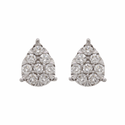 "Sparkling Pear"Diamond Earrings
