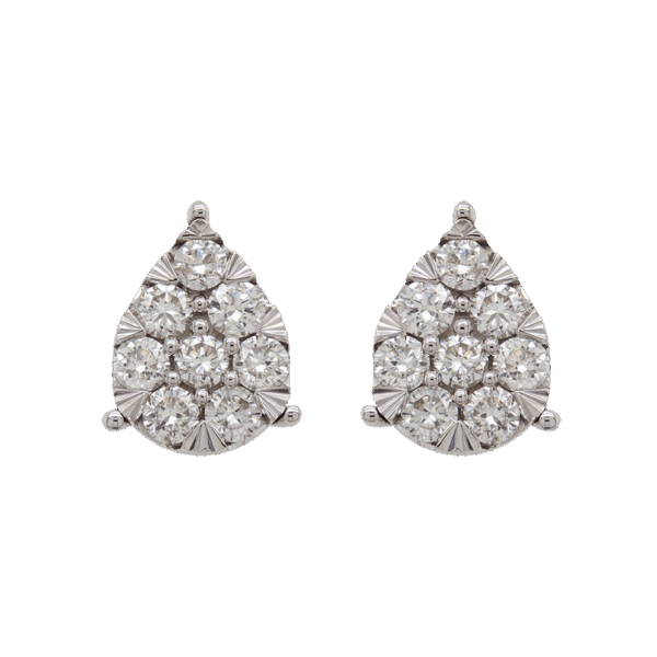 "Sparkling Pear"Diamond Earrings