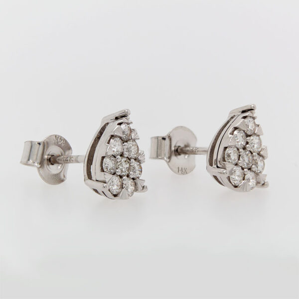 "Sparkling Pear"Diamond Earrings - Image 2