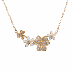 "Daisies" Diamond Flower Necklace