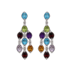 "Rainbow Chandelier" Multistone Earrings