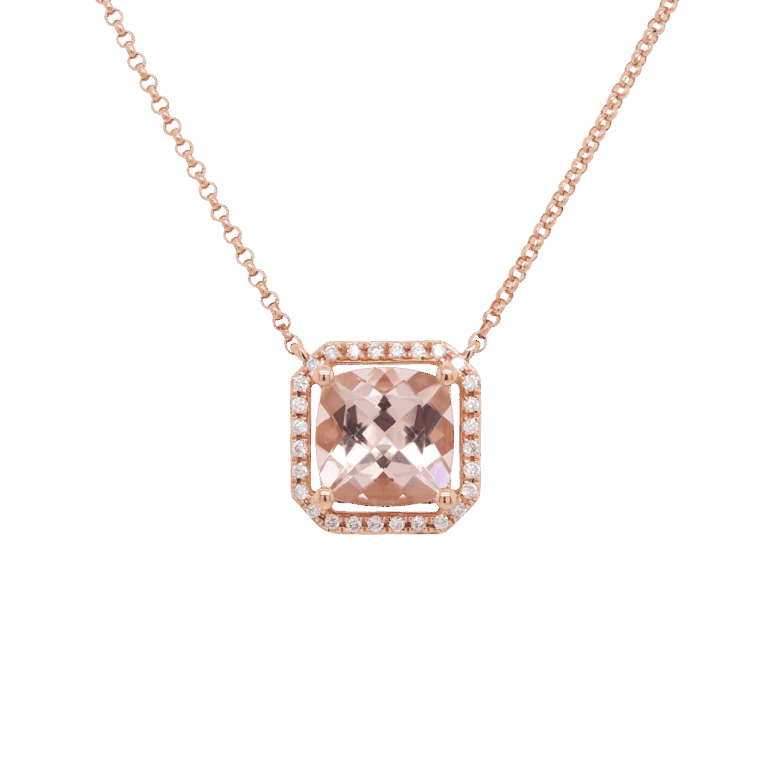 "Peachy" Morganite Pendant