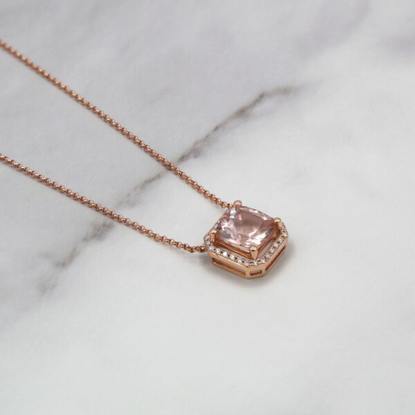 "Peachy" Morganite Pendant - Image 2