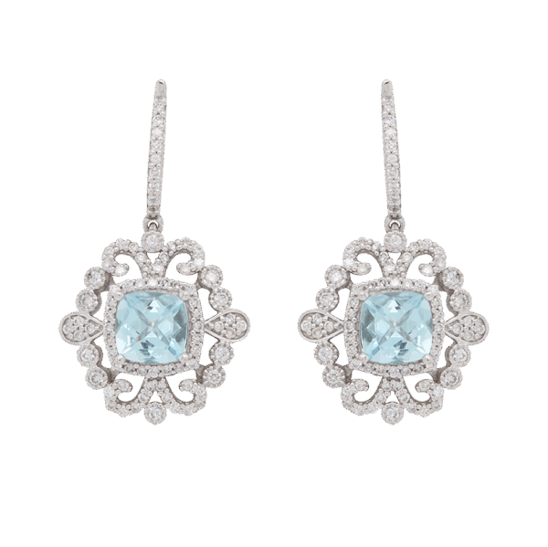 "Glimmer" Aquamarine Earrings