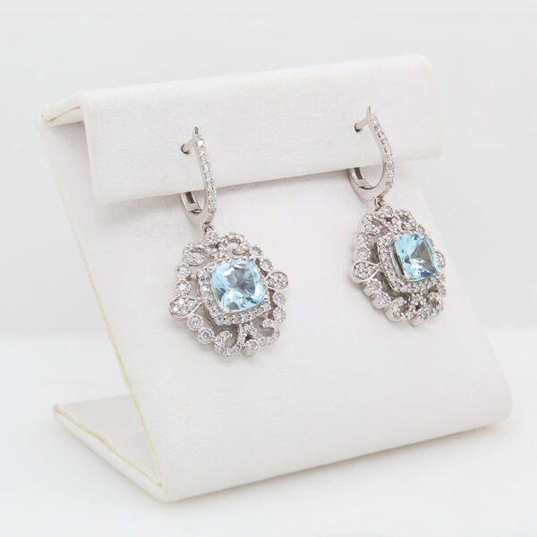 "Glimmer" Aquamarine Earrings - Image 2