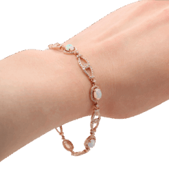 "Rainbow Rose" Opal Bracelet